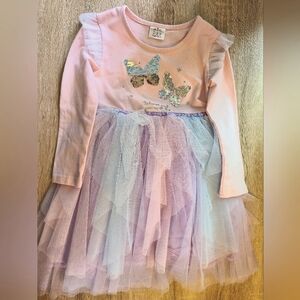 (3/$10) 2T/3T Girls Butterfly Tutu Dress
